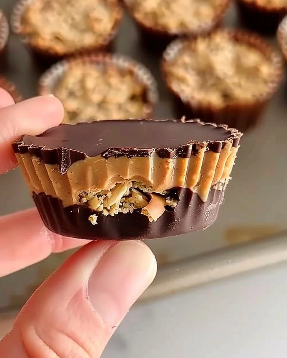 Tazas de mantequilla de cacahuate y avena, snacks saludables y nutritivos