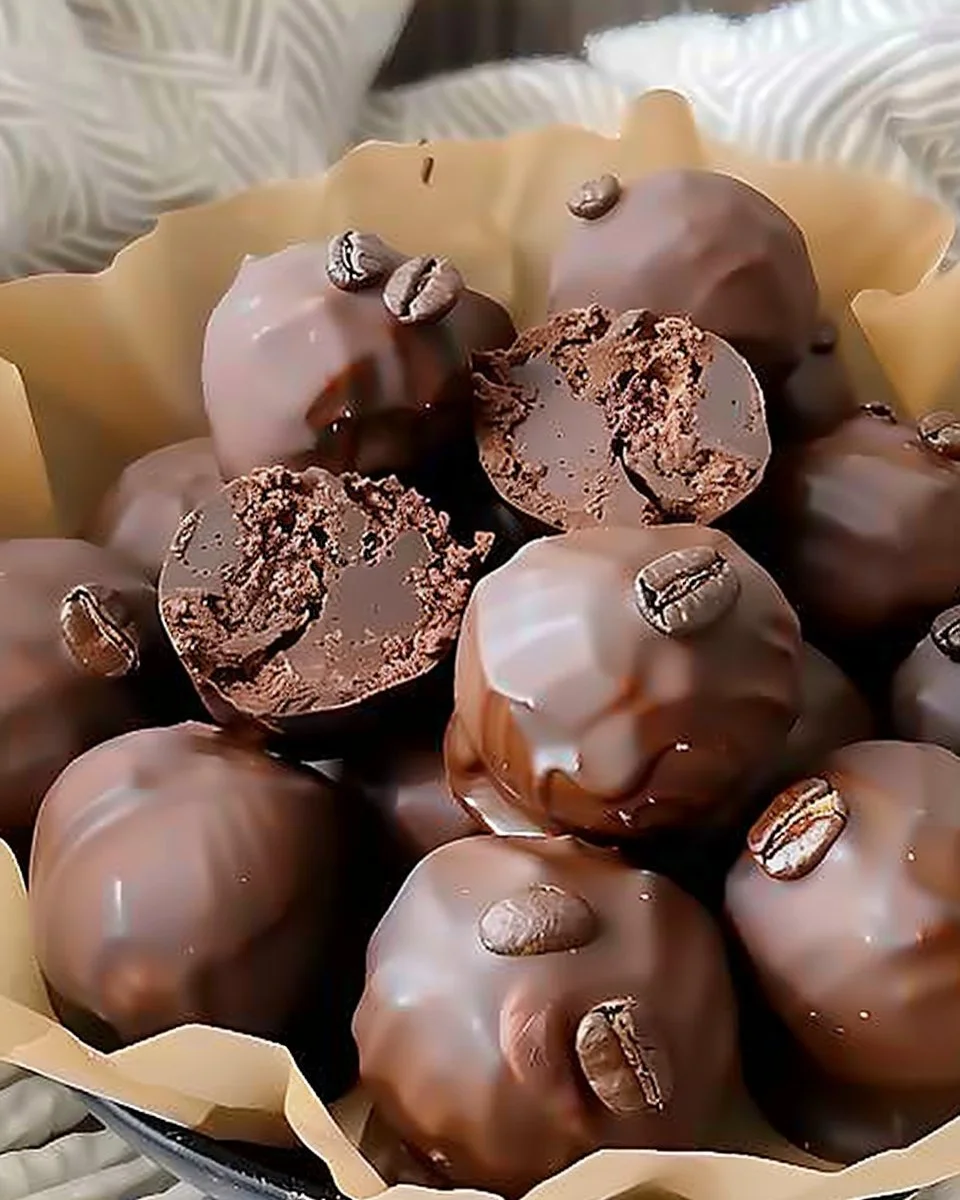 Trufas de café alto en proteínas, un snack saludable y energizante