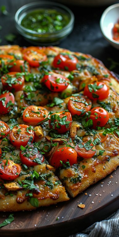 Pizza de Verduras Asadas Bajas en Carbohidratos