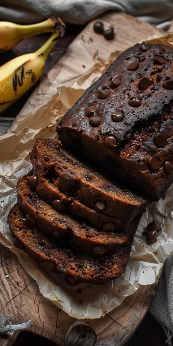 Pan de Banana y Chocolate Sin Azúcar