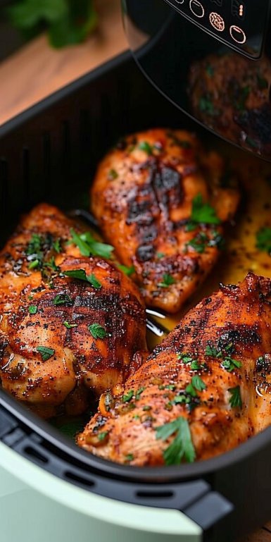 Pollo al Mantequilla de Ajo en Freidora de Aire