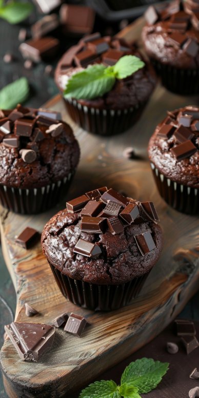 Muffins de chocolate