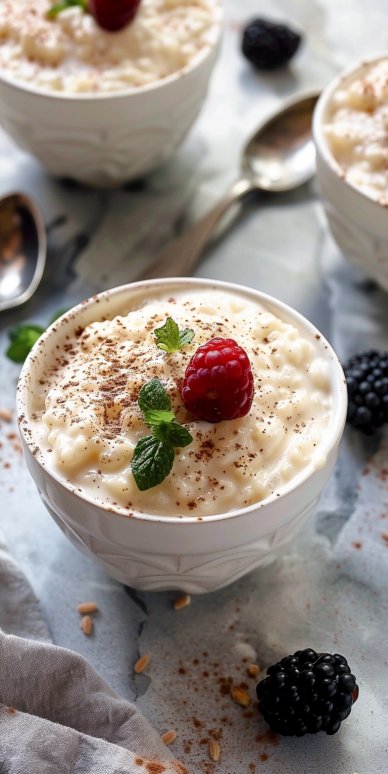 Arroz con leche cremoso