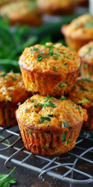 Muffins de zucchini y zanahoria