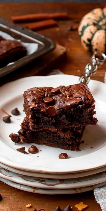 Brownies de chocolate y calabaza