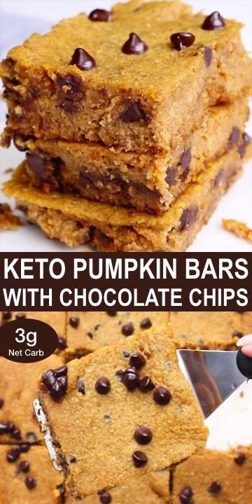 Barras de calabaza keto sin gluten