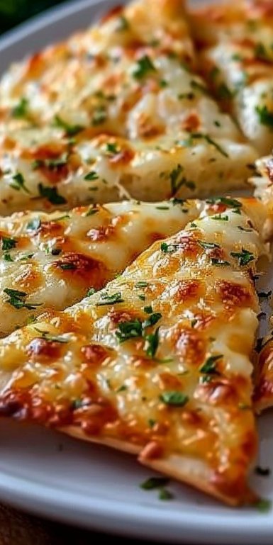 Pan de Ajo Tortilla con Queso en Freidora de Aire