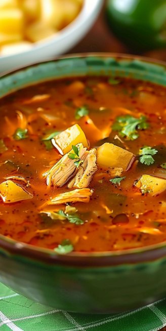 Sopa de Calabacitas a la Mexicana con Pollo