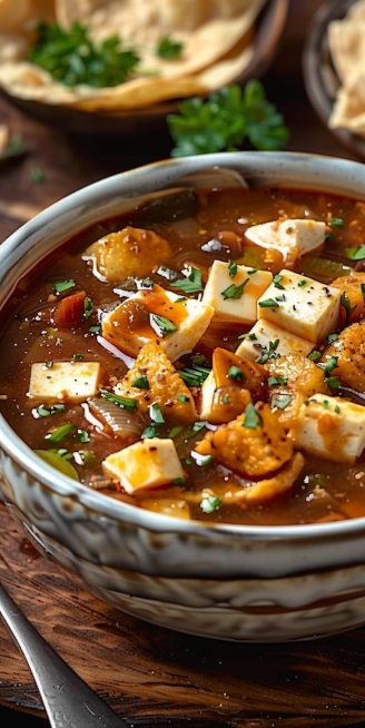 Sopa de Tortilla Bicolor