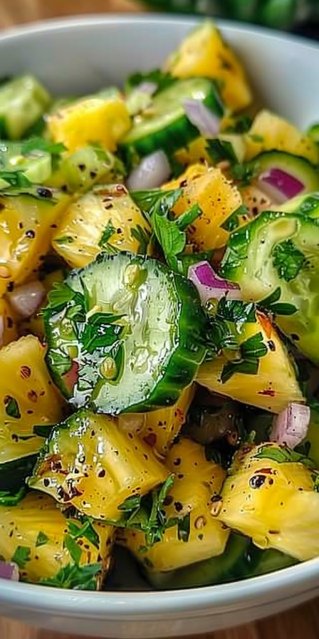 Ensalada de Piña y Pepino
