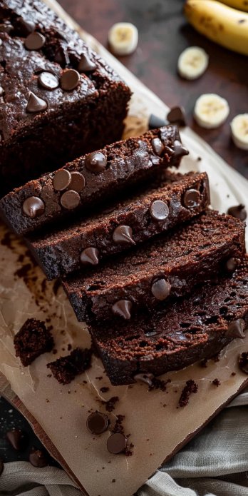 Pan de chocolate y banana sin azúcar