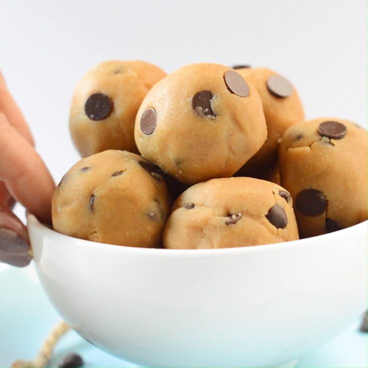 Bolas de Masa para Galletas Saludables Sin Horno