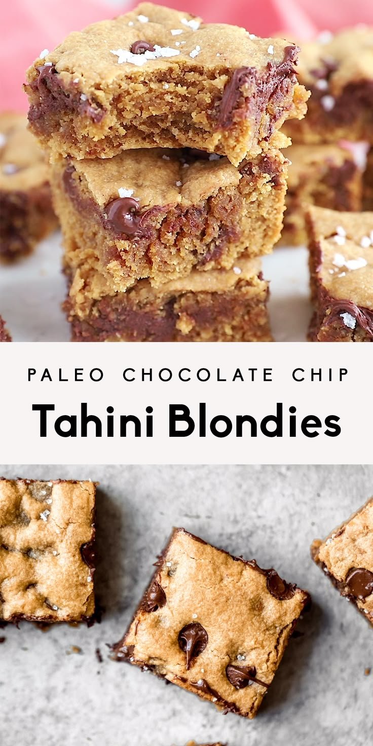 Chocolate and tahini blondies paleo