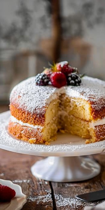 Pastel de vainilla casero