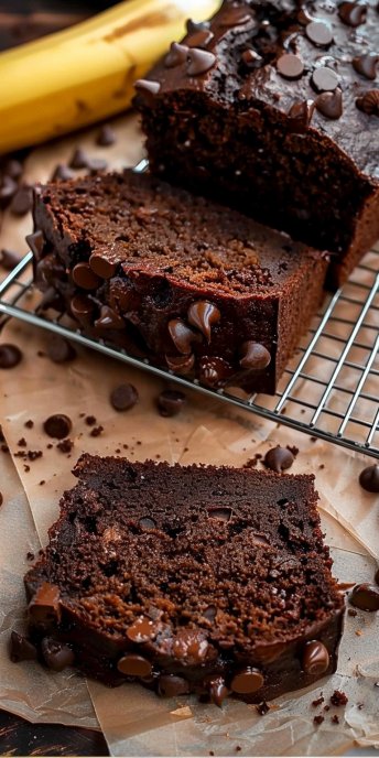 Pan de chocolate y banana sin azúcar