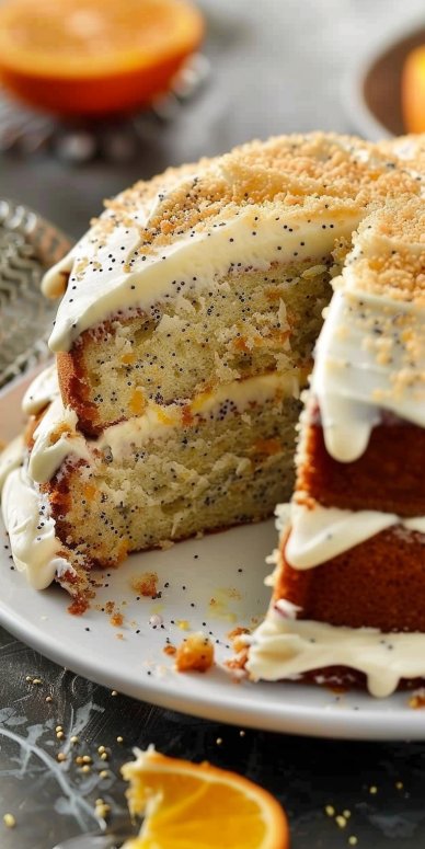 Torta de Naranja y Semillas de Amapola