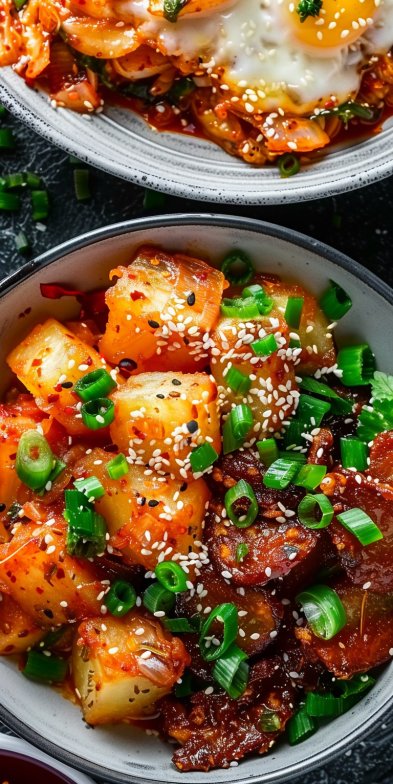 Plato de Papas Koreanas Crujientes