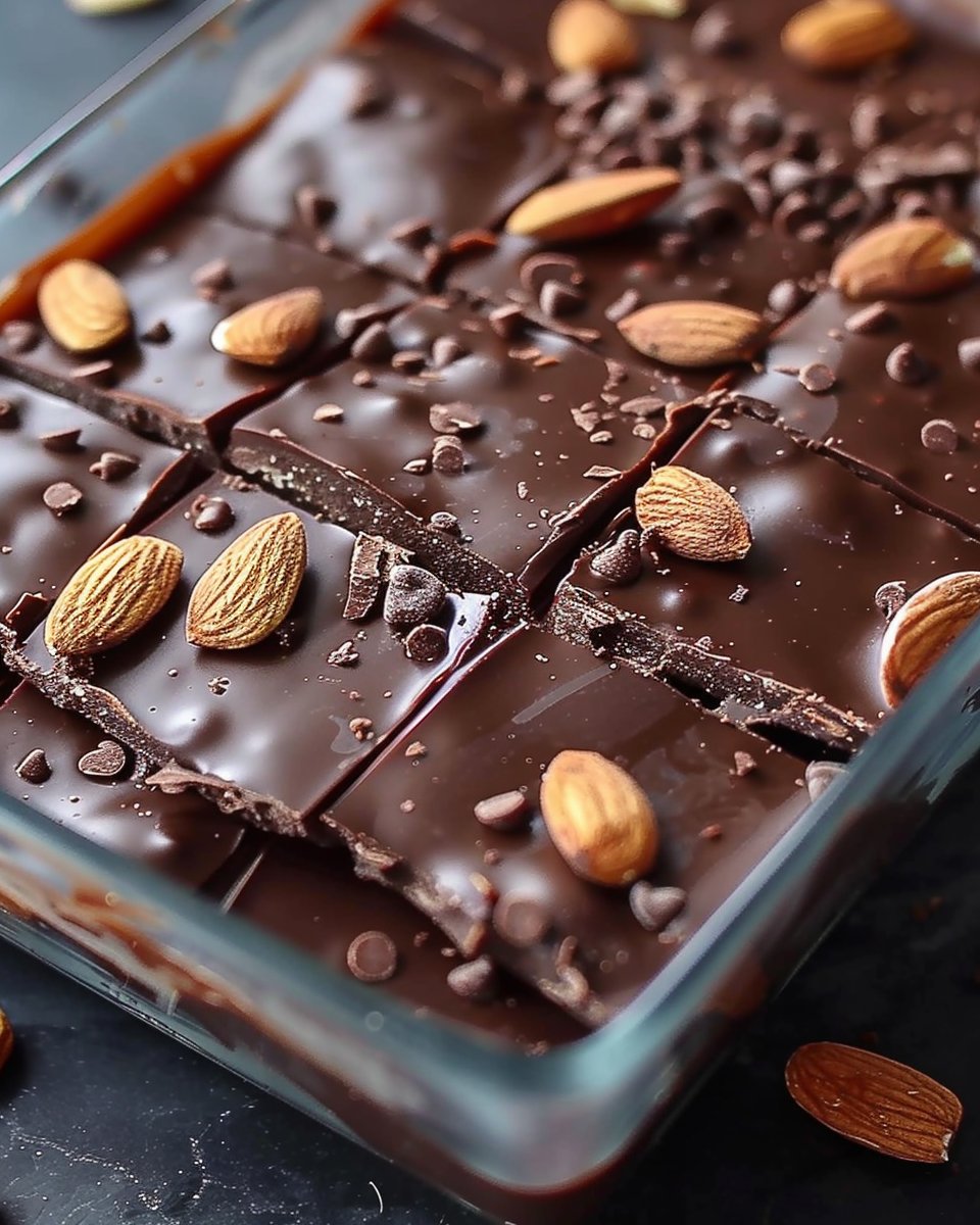 Bark de chocolate y almendra fácil Keto