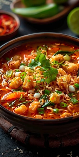 Sopa de Fideos con Nopales