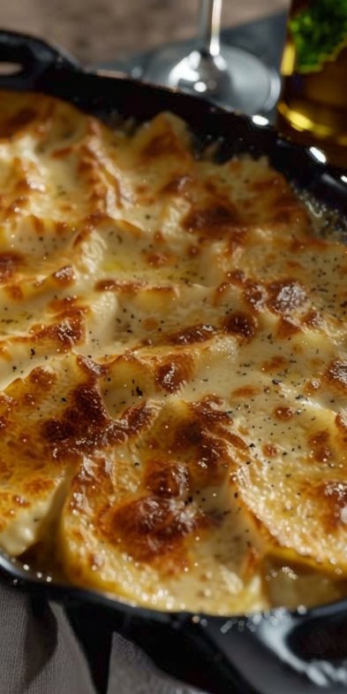 Papas gratinadas con parmesano