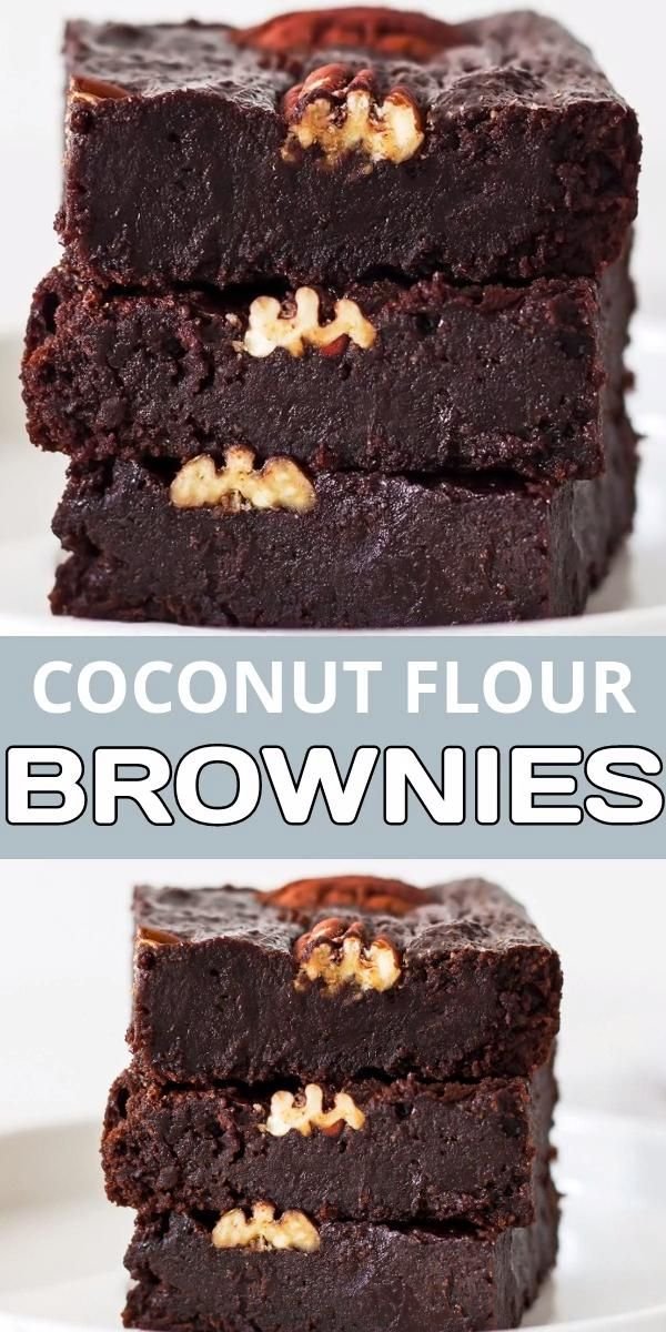 Brownies de harina de coco