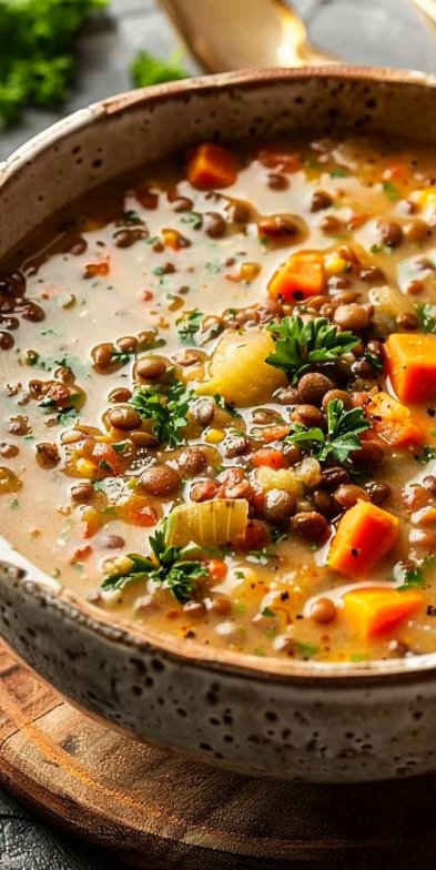 Sopa de Lentejas Vegetariana