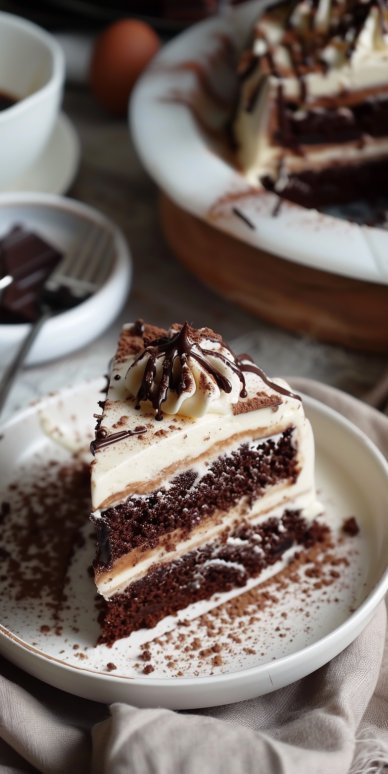 Bizcocho marmolado de vainilla y chocolate