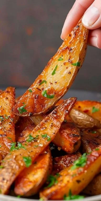 Batatas al horno hechas en la freidora de aire, una receta saludable y deliciosa.