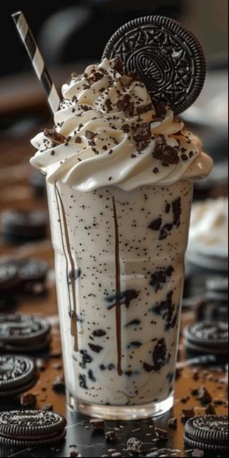 Batido de Oreo cremoso y delicioso en un vaso