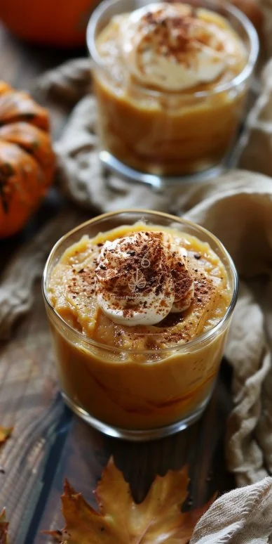Budín de calabaza casera en un plato decorativo