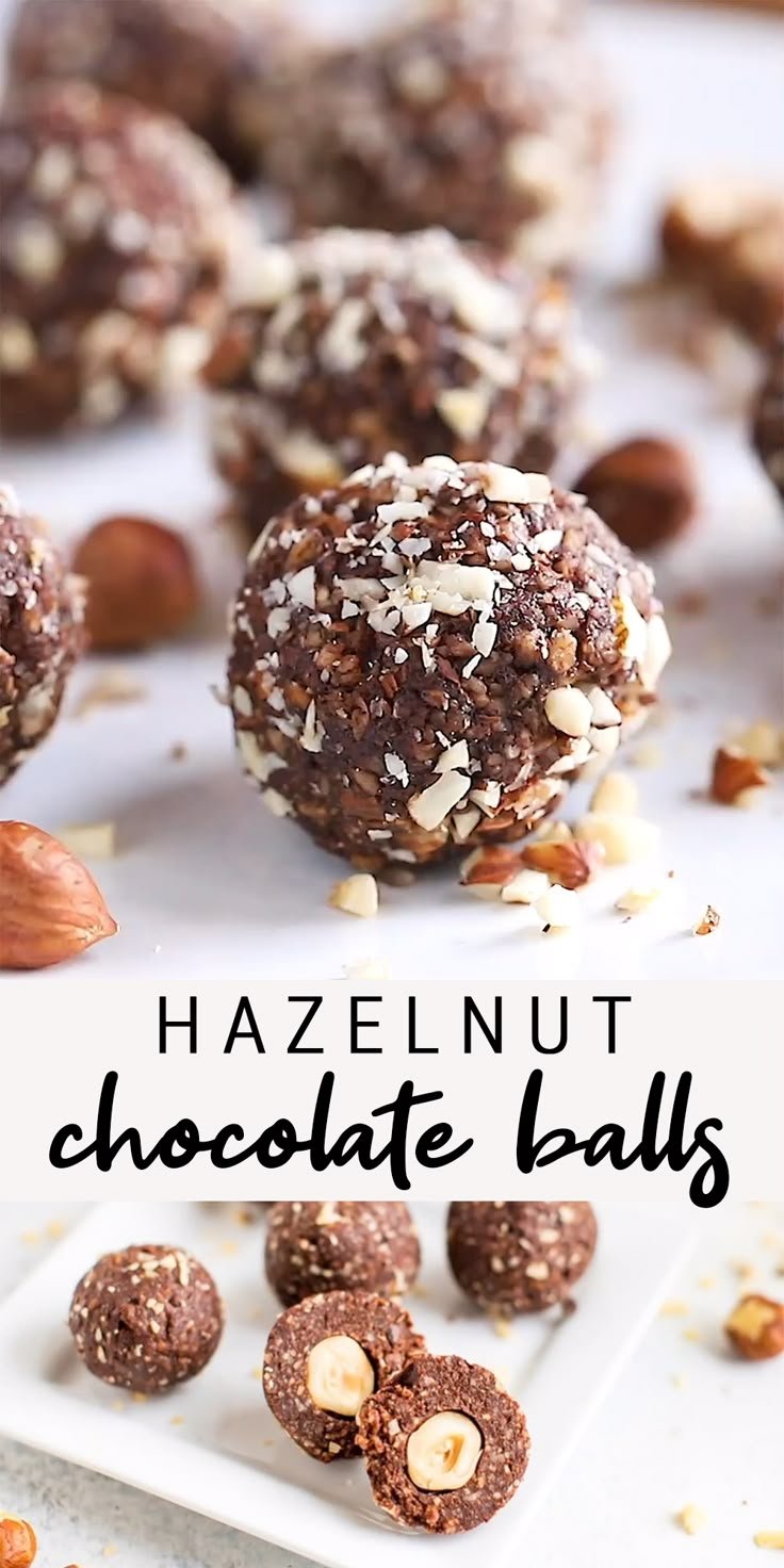 Bolas de chocolate y avellana caseras