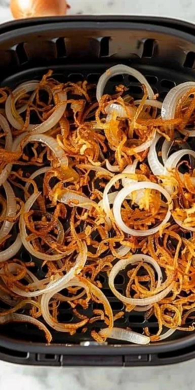 Cebollas crujientes hechas en freidora de aire