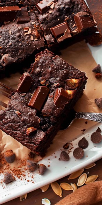 Brownies de chocolate y calabaza