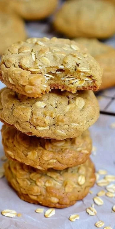 Galletas de avena caseras recién horneadas en un plato