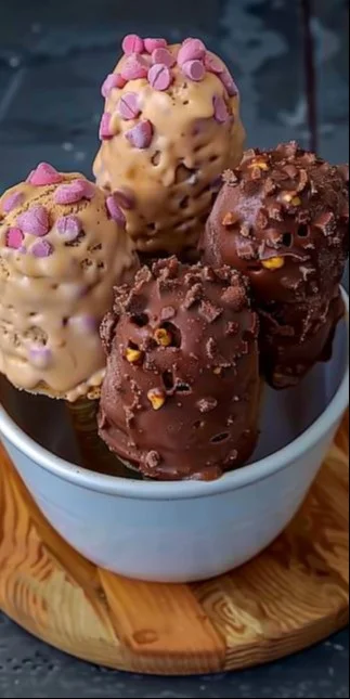 Receta fácil de helado casero en un tazón con cucharas