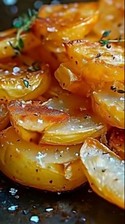 Horneado de papas francesas doradas y crujientes