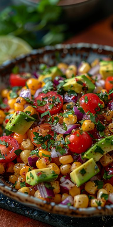 Ensalada de Aguacate y Maíz