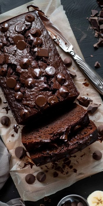 Pan de chocolate y banana sin azúcar