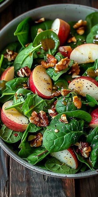 Ensalada de Espinacas y Manzana