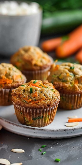 Muffins de Zucchini y Zanahoria