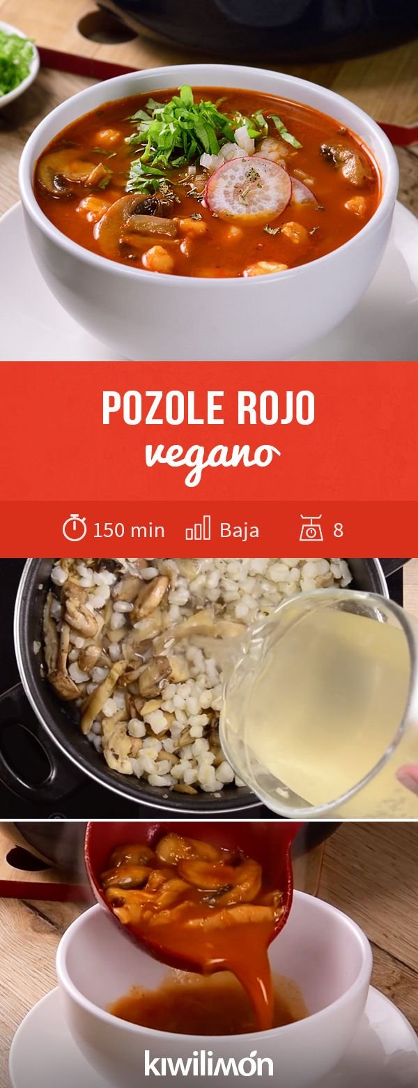 Pozole Rojo Vegano: Un deleite sustancioso y sabroso