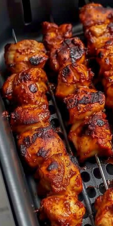 Brochetas de Pollo Tandoori en Airfryer con Arroz