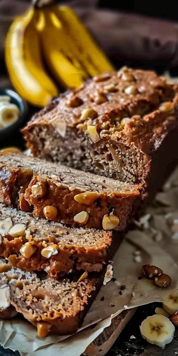 ¡Pan de plátano saludable!