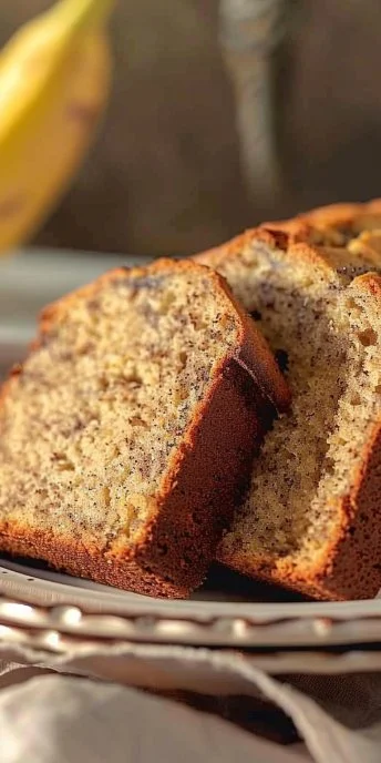 Delicioso pan de banana esponjoso recién horneado
