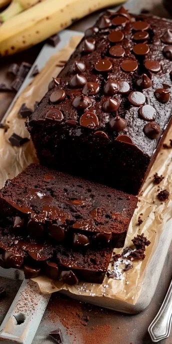 Pan de chocolate y banana sin azúcar, una opción saludable y deliciosa