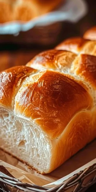 Pan de Leche Japonés fresco y esponjoso en un plato