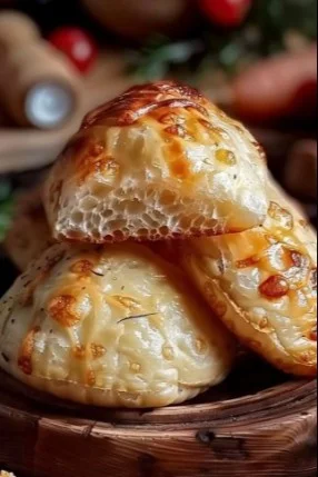 Un sabroso Pan de Queso recién horneado, dorado y esponjoso