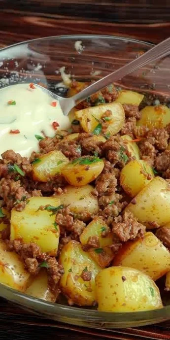 Papas con Carne Molida plato tradicional mexicano