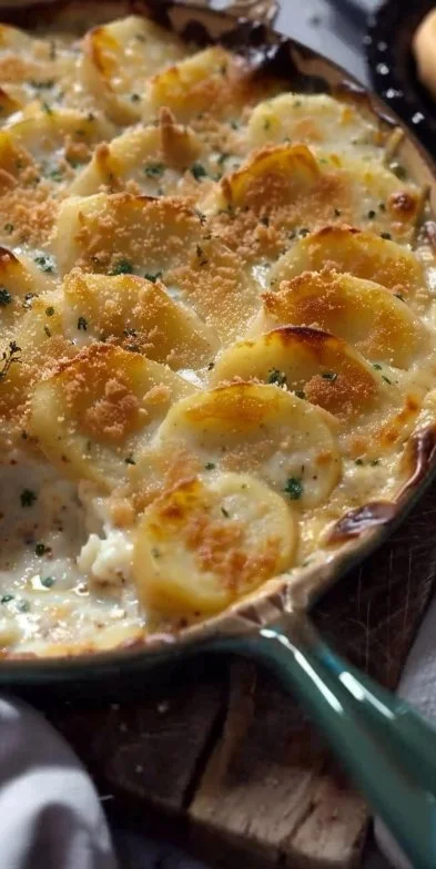 Papas gratinadas con parmesano, un exquisito plato cremoso y dorado