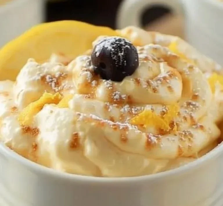 Pastel de Taza de Limón Keto servido en una mesa con decoración fresca